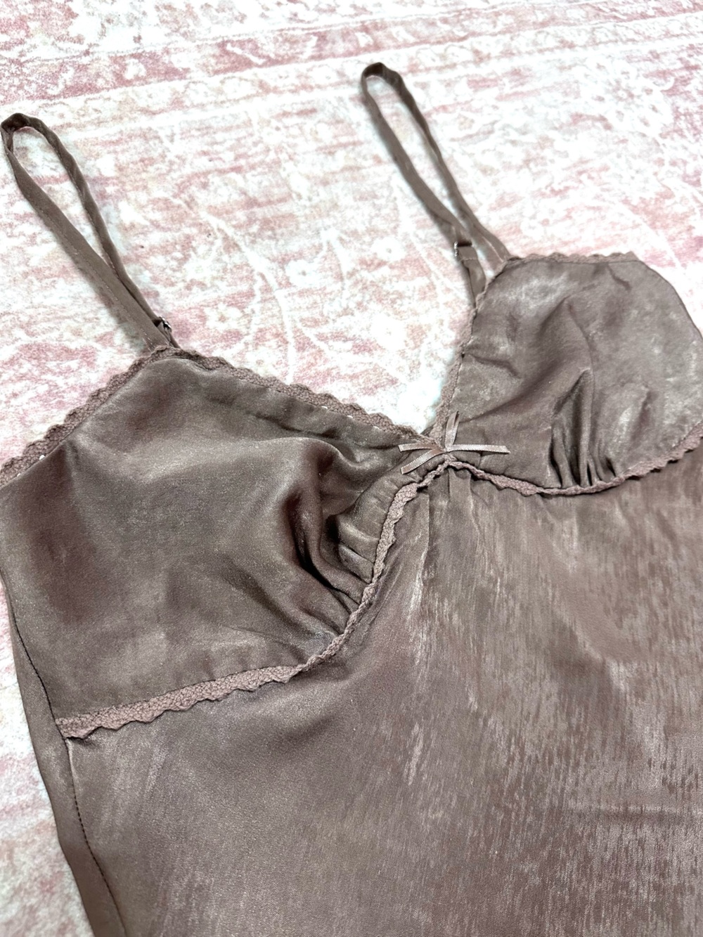 NWOT 🤎 Satin Champagne Slip Camisole Top - Picture 3 of 8
